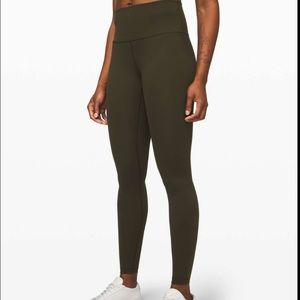 Lululemon wonder train olive green leggings